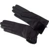 Black Leather Fur Cuff Gloves