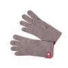 Taupe Merino Leather Tag Trim Glove