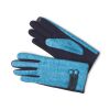 Blue Herringbone Lambswool Gloves