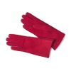 Red Leather Merino Sheepskin Gloves