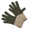 Olive Block Contrast Merino Gloves