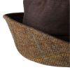 Brown Tweed Wax Cloche Hat