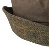 Olive Tweed Wax Cloche Hat