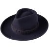 Navy Fedora with Contrast Ribbon