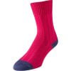 Fuchsia Cotton Heel and Toe Socks
