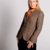 Brown and Red T.ba Tweed Single Vent Jacket
