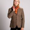 Brown and Red T.ba Tweed Single Vent Jacket