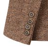 Brown T.ba Tweed Single Vent Jacket