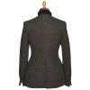 Olive TBa Medallion Zip Tweed Jacket 