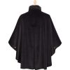 Dark Charcoal Reversible Tweed and Velvet Cape