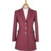 Pink Herringbone Carlisle Tweed Classic Coat