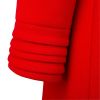 Red Long Fluted Coat