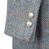 Blue Kempton Harris Tweed Nehru Coat