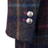 Charcoal Valls Tweed Nehru Collar Coat