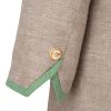 Khaki Linen Austrian Nehru Coat