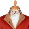 Orange Tan Reversible Cashmere & Wool Fur Collar Coat