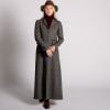 Long Tweed With Velvet Trim Coat