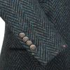Teal Harlington Donegal Tweed Coat