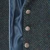 Teal Harlington Donegal Tweed Coat