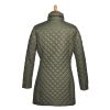 Green Quilted Coat with Hood
