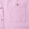 Pink Linen Safari Shirt
