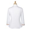 White Stretch Jersey Trim Shirt