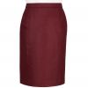 Wine Loden Pencil Skirt
