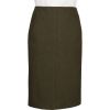 Olive Green Loden Pencil Skirt
