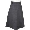 Light Grey A Line Loden Skirt