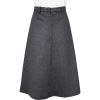 Light Grey A Line Loden Skirt