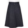 Navy Abbot Tweed A Line Skirt