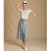 Mitsy Print Belted A-Line Skirt