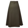 Olive Green Loden A-Line Skirt
