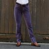 Violet stretch velvet jeans
