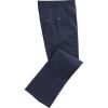 Navy Cotton Stretch Pull Up Trouser