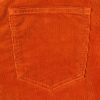 Orange Pima Cotton Needlecord Jeans