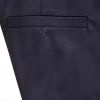 Navy Cotton Stretch Crop Trousers