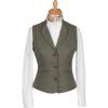 Green Hampstead Tweed Fitted Waistcoat