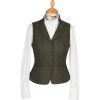 Green Heathfield Tweed Fitted Waistcoat