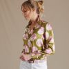 Posey Polka Satin Silk Shirt Made with Liberty fabric