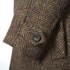 Brown Green Herringbone Donegal Follifoot Coat