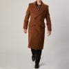 Chestnut Double Breasted Polo Coat 