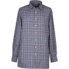 Navy Dogtooth Check Flannel Shirt