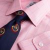 Pink Prince of Wales Poplin Check Shirt