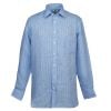 Blue Glenavy Gingham Linen Shirt
