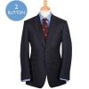 12oz Two Button Chalkstripe Flannel Navy Suit