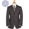 Grey 9oz Three Button Prince of Wales Suit