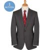 Grey Red 10oz Two Button Prince of Wales Suit