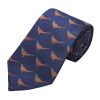 Blue Pheasant Woven Silk Tie 