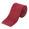 Red Military Silk Knitted Tie 